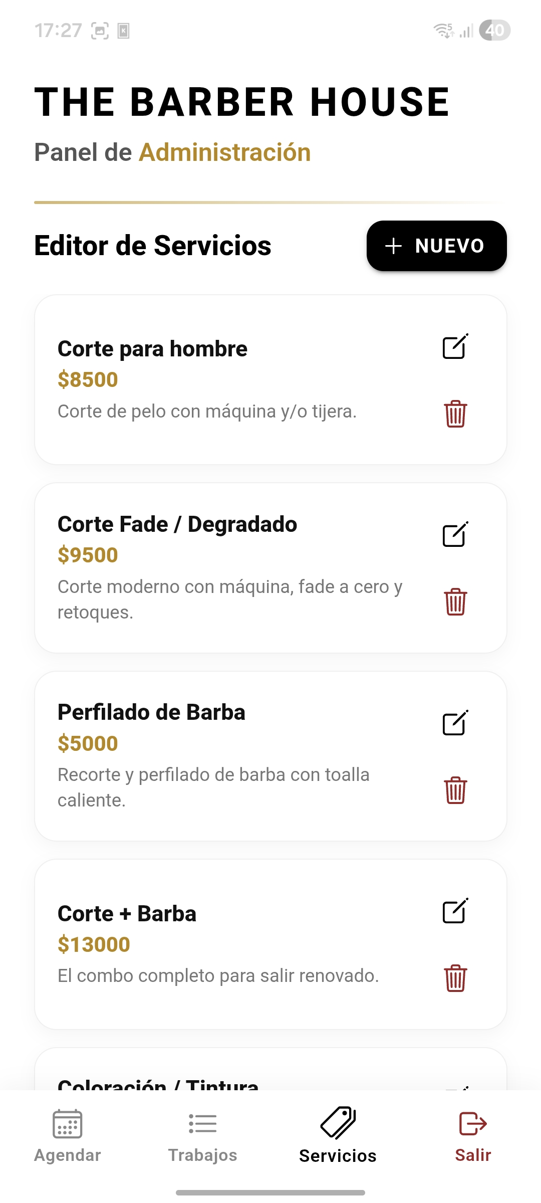 App Móvil para Peluquería
